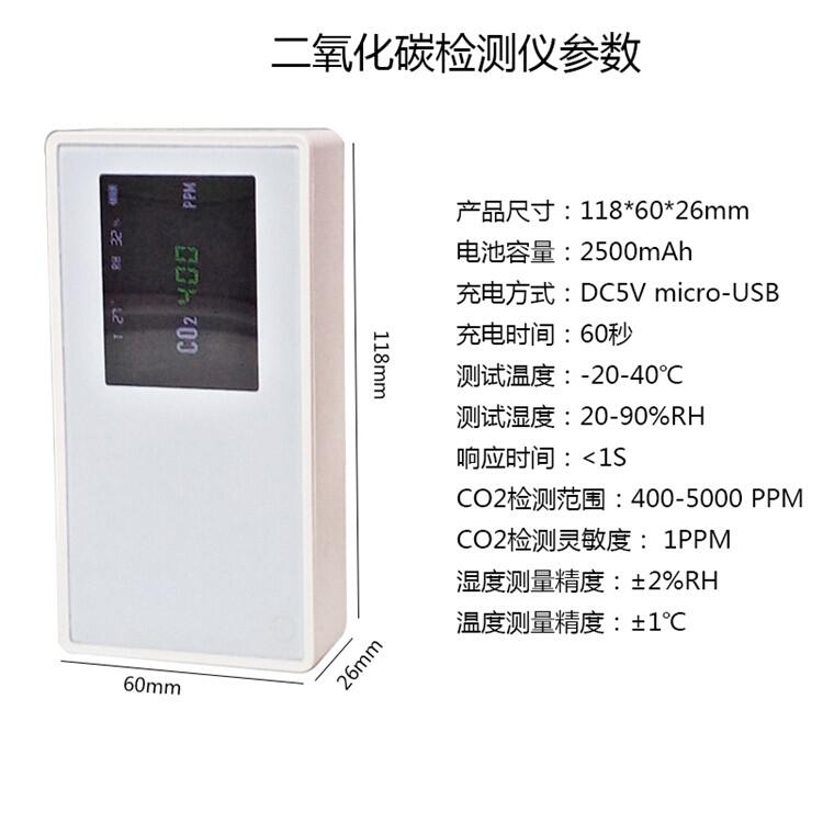 高分貝聲光co2泄漏探測儀器，大屏顯示